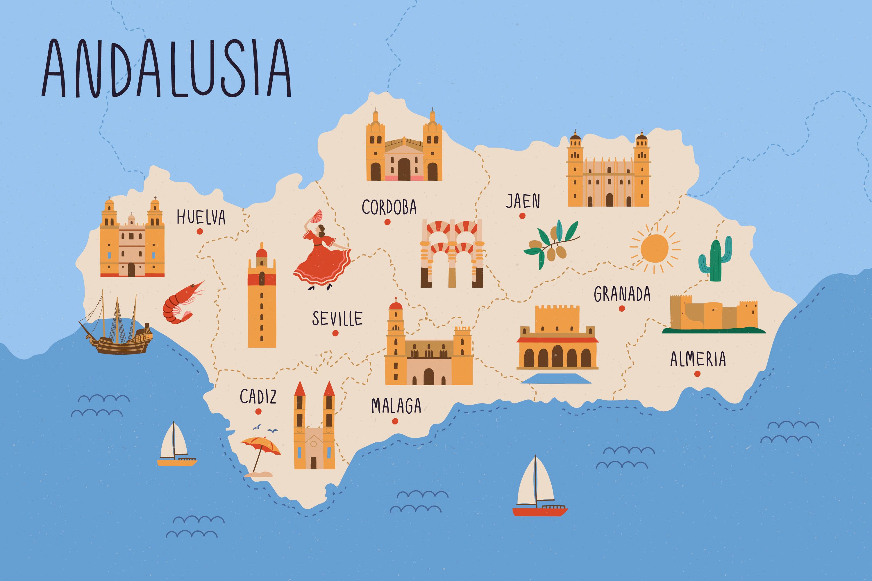 map andalusia in spain        <h3 class=